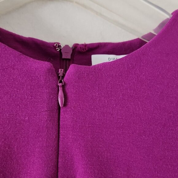 DIANE VON FURSTENBERG | Agatha Knit Dress Purple Sz 2 - Picture 6 of 9